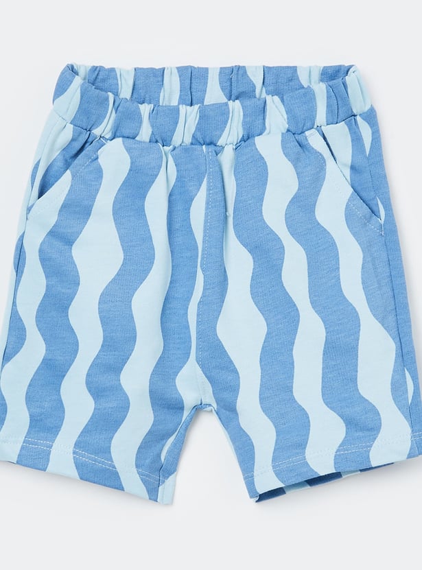 FS MINI KLUB Boys Printed T-shirt with Shorts