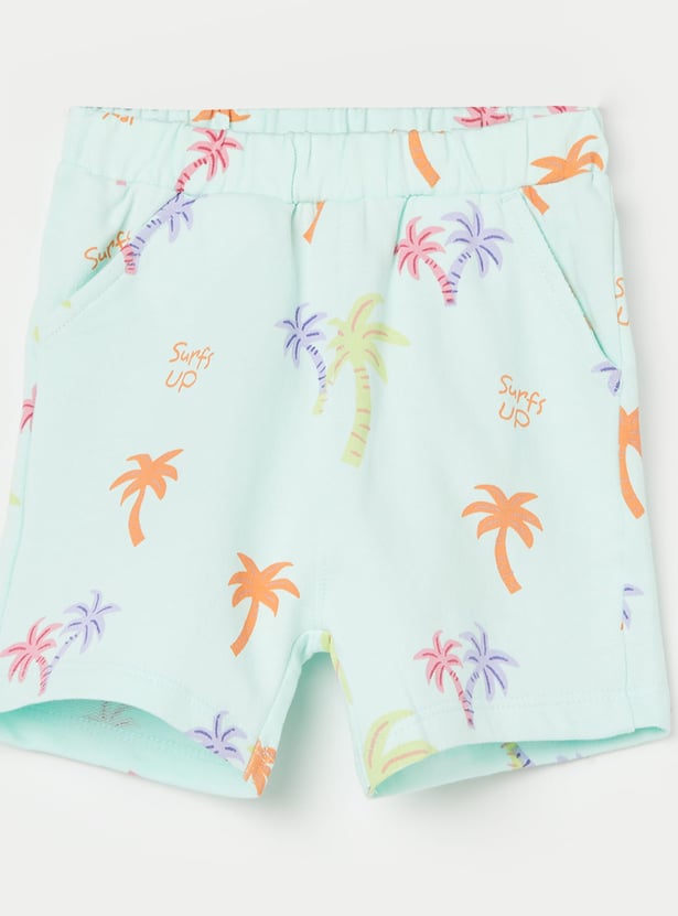 FS MINI KLUB Boys Tropical Print T-shirt with Shorts