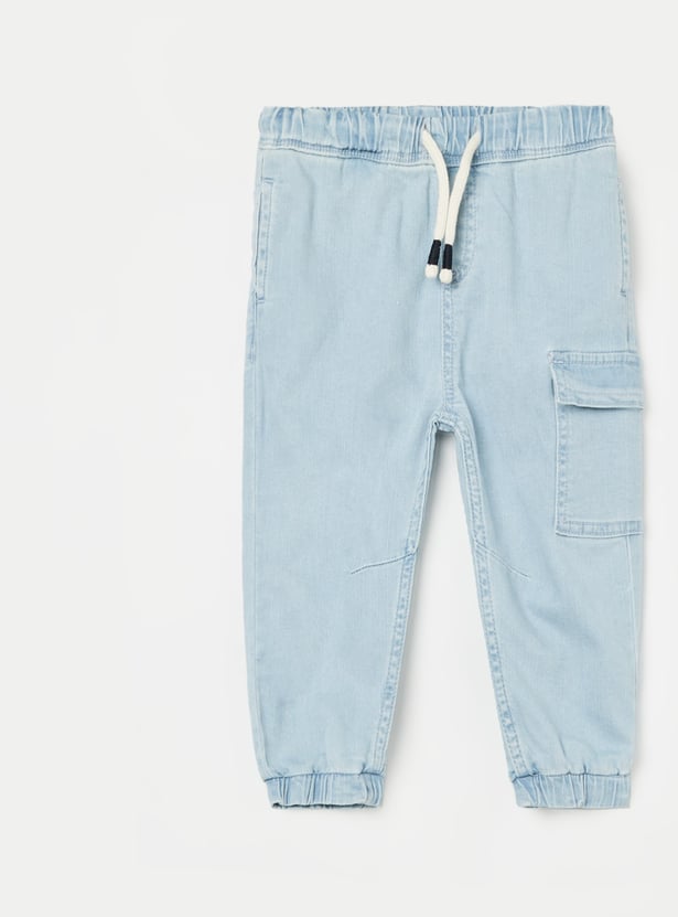 FS MINI KLUB Boys Washed Denim Cargo Joggers