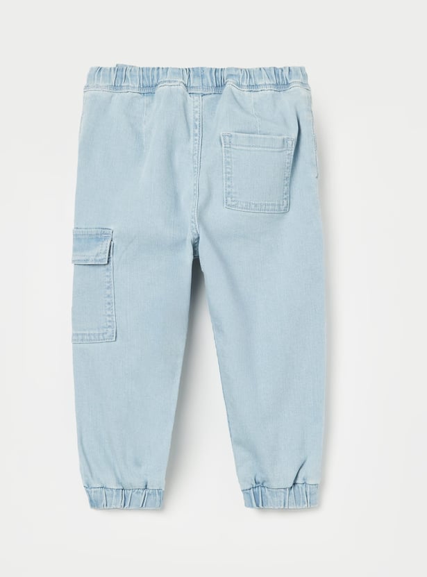 FS MINI KLUB Boys Washed Denim Cargo Joggers