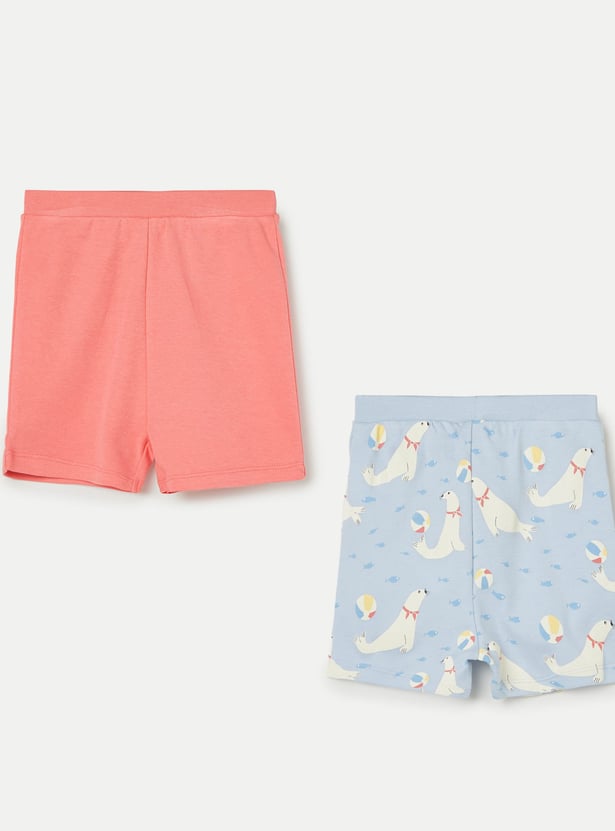 FS MINI KLUB Boys Assorted Shorts - Pack of 2