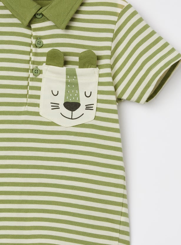 FS MINI KLUB Boys Striped Polo T-shirt