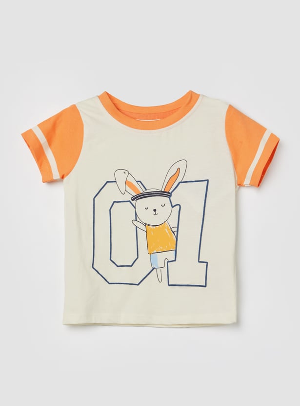 FS MINI KLUB Boys Bunny Graphic Print T-shirt