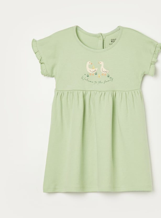 FS MINI KLUB Girls Printed A-line Dress - Pack of 2