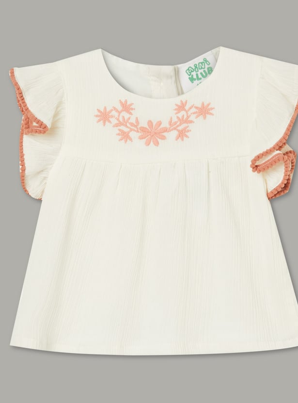 FS MINI KLUB Girls Embroidered Top