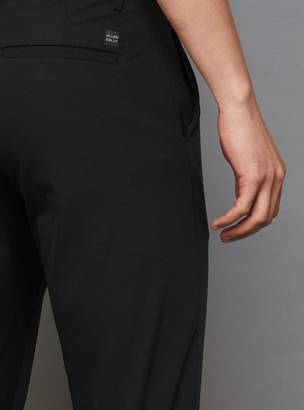 ALLEN SOLLY Solid Slim Tapered Trousers