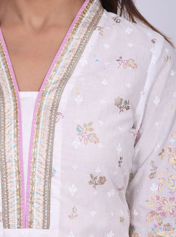 AURELIA Ethnic Motif Print Straight Kurta