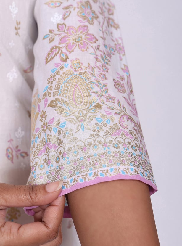 AURELIA Ethnic Motif Print Straight Kurta