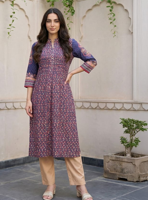 AURELIA Ethnic Motif Straight Kurta