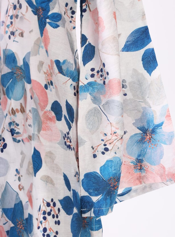 AURELIA Floral Print Straight Kurta