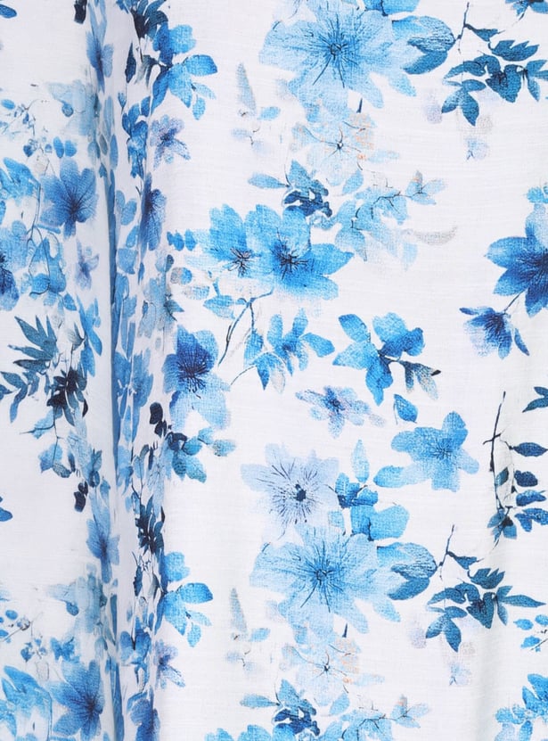 AURELIA Floral Print Straight Kurta