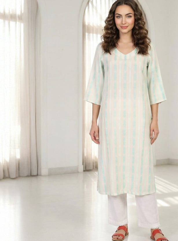AURELIA Ethnic Motif Straight Kurta