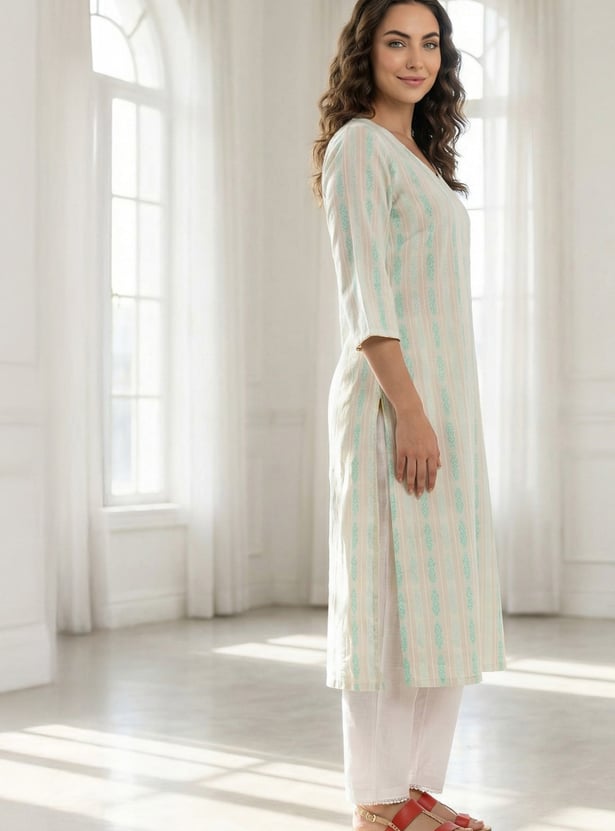 AURELIA Ethnic Motif Straight Kurta
