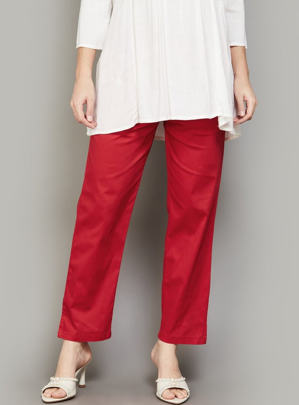 AURELIA Solid Straight Pants
