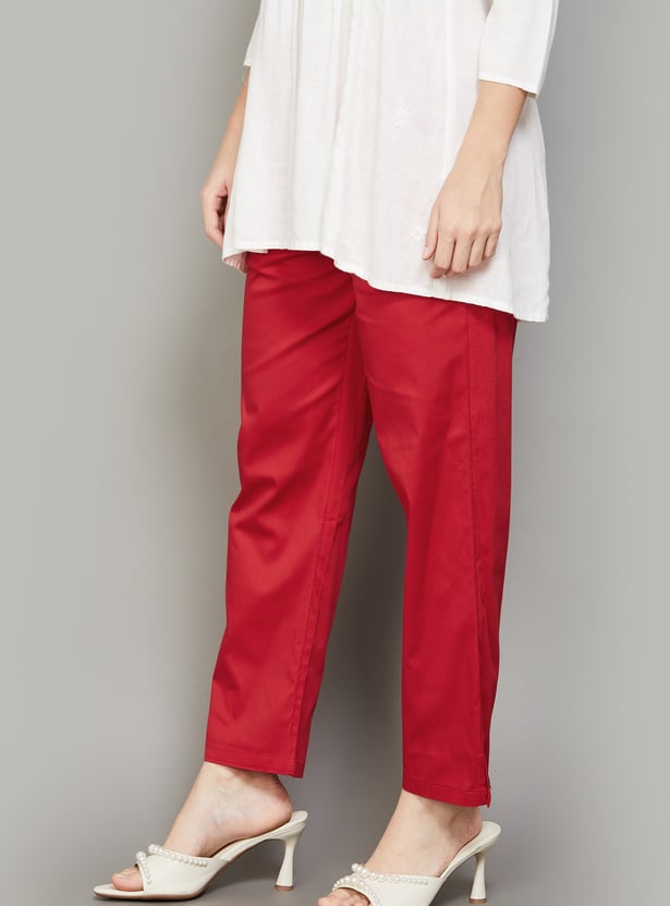AURELIA Solid Straight Pants