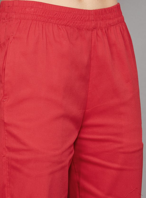 AURELIA Solid Straight Pants