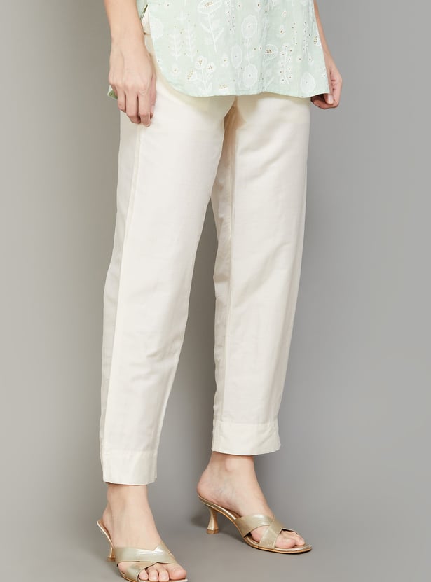 AURELIA Solid Straight Pants