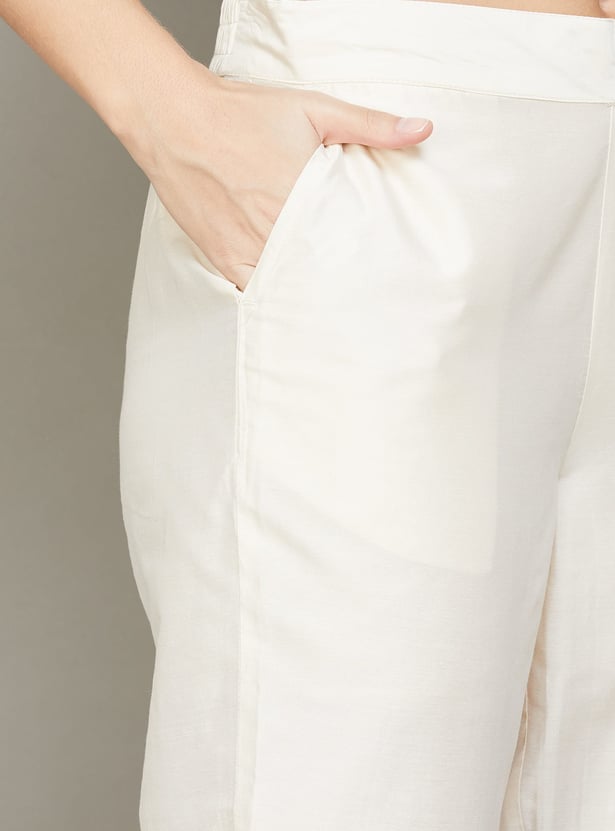 AURELIA Solid Straight Pants
