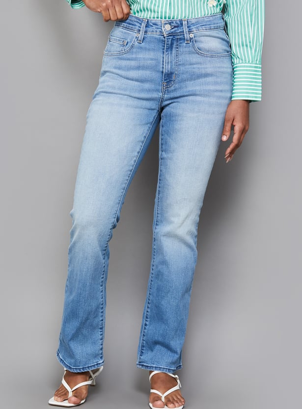 LEVI'S 725 Washed High Rise Bootcut Jeans
