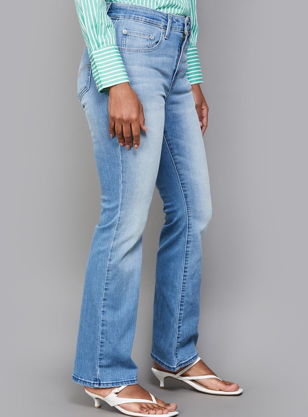 LEVI'S 725 Washed High Rise Bootcut Jeans