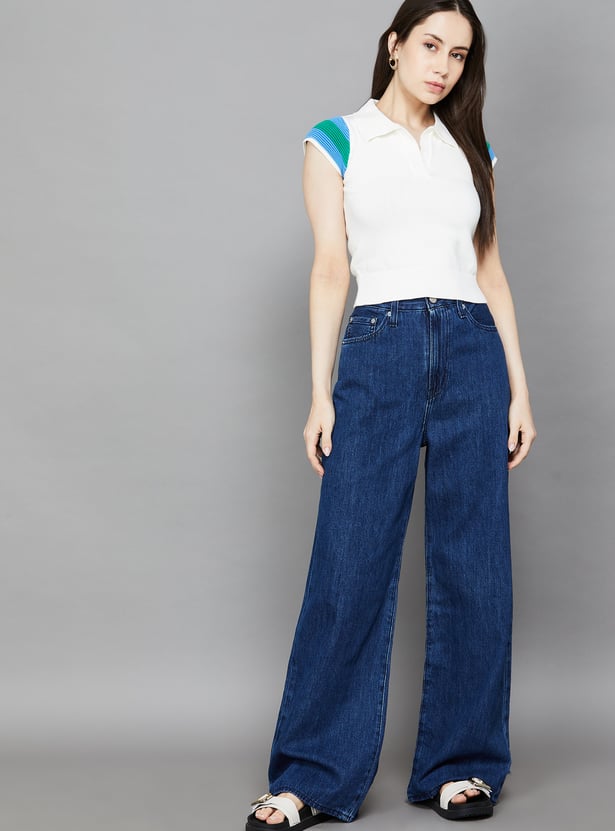 LEVI'S Dark Wash Wide Leg Jeans