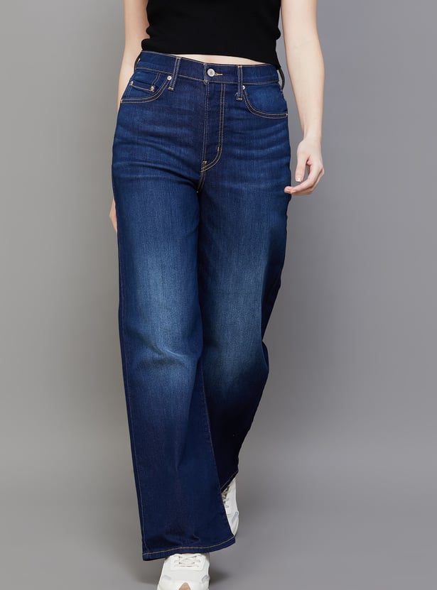 LEVI'S Washed High Wide Leg Jeans