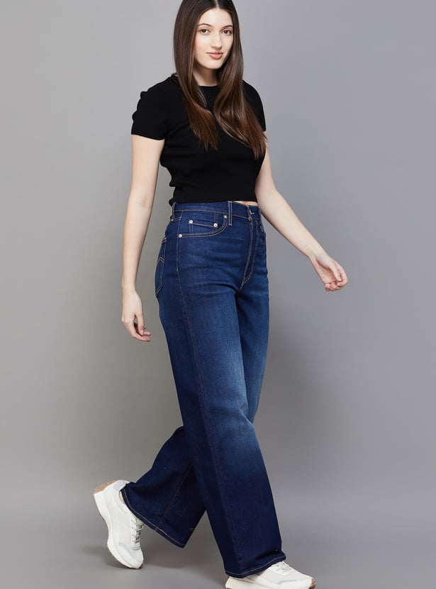 LEVI'S Washed High Wide Leg Jeans