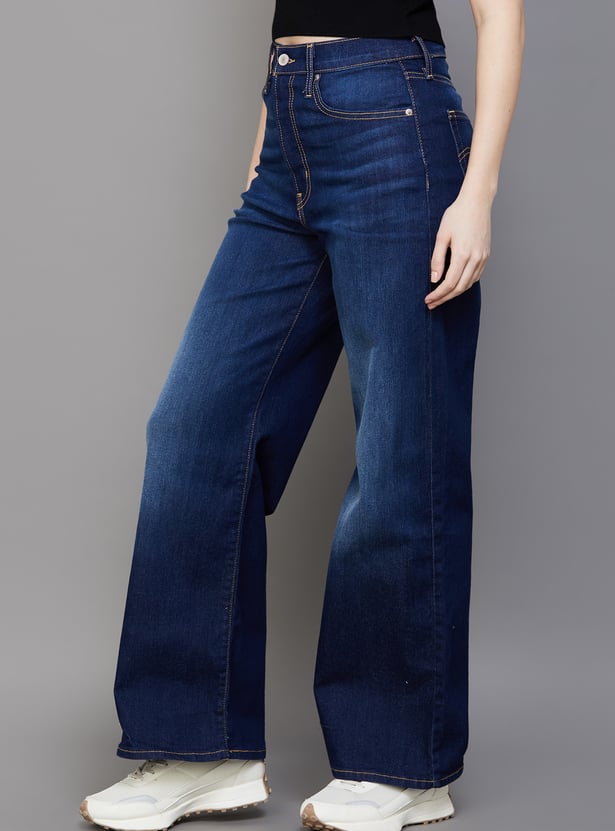 LEVI'S Washed High Wide Leg Jeans