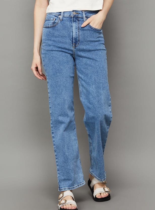 LEVI'S Washed Straight Fit Jeans