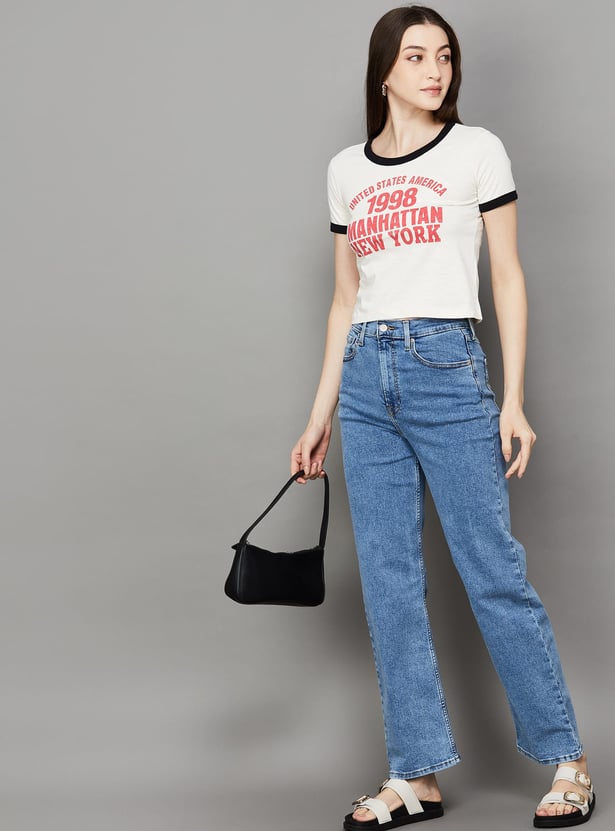LEVI'S Washed Straight Fit Jeans
