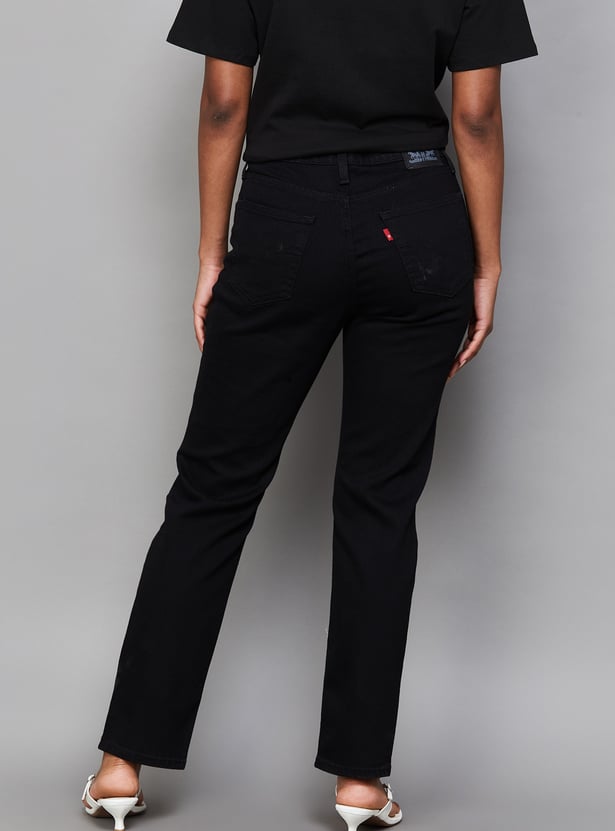LEVI'S Darkwashed 724 Straight Fit Jeans