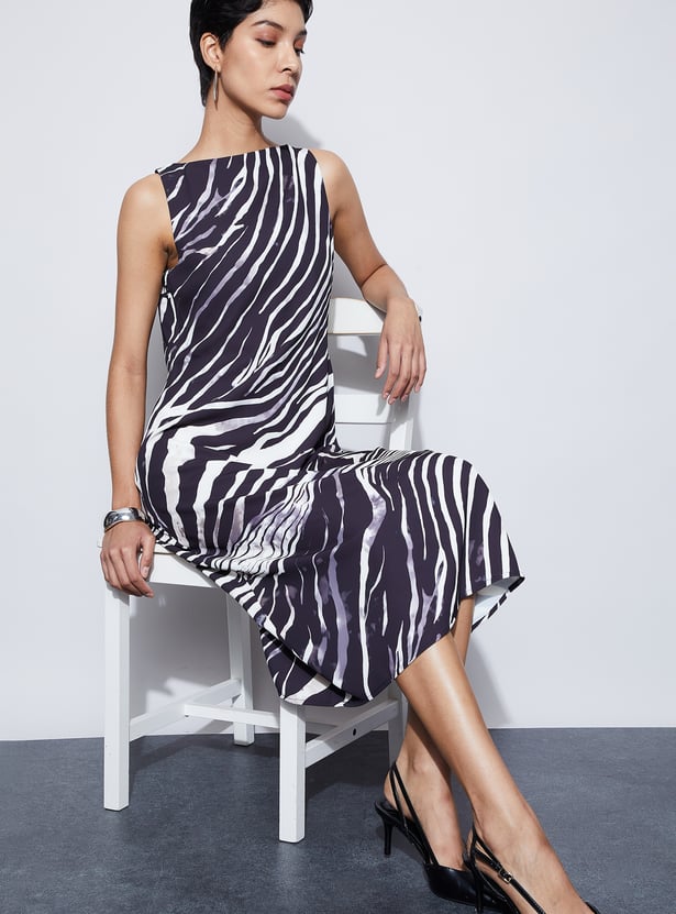 CODE Printed Midi Dress