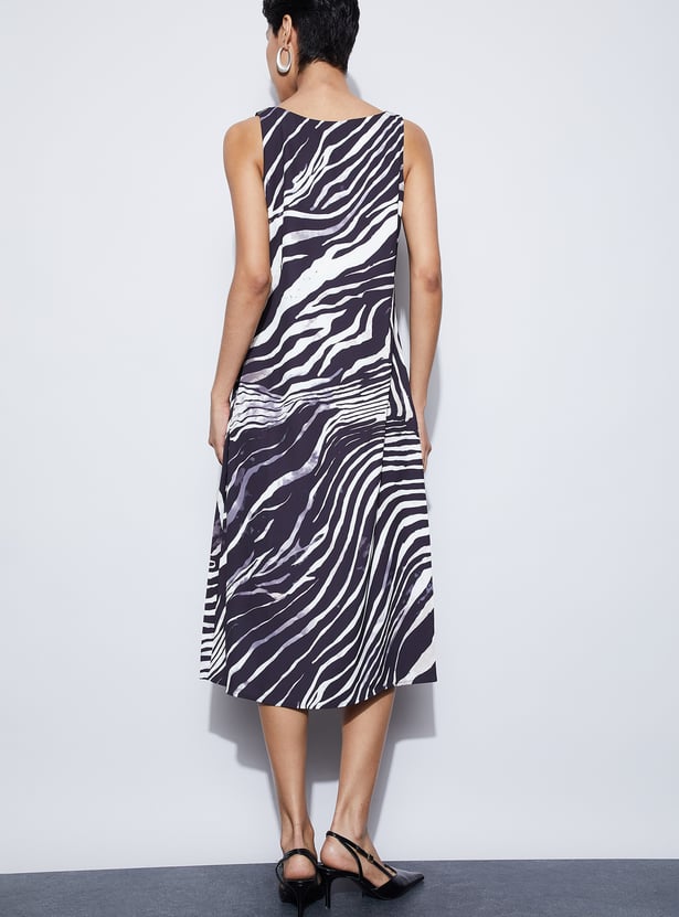 CODE Printed Midi Dress