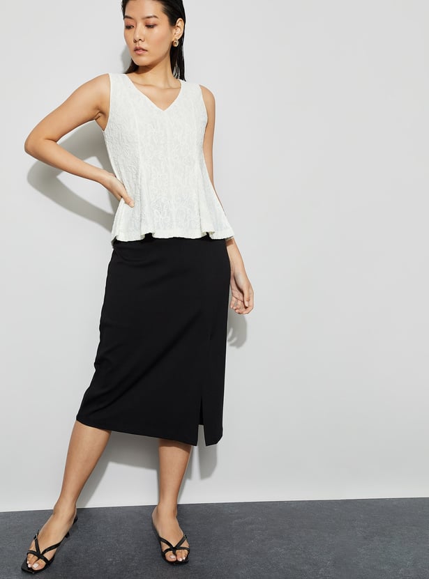 CODE Floral Woven Top