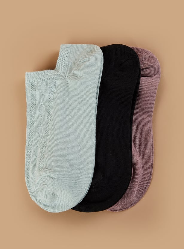 GINGER Patterned Ankle Length Socks - Pack of 3
