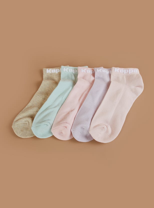 KAPPA Women Solid Ankle Length Socks - Pack of 5