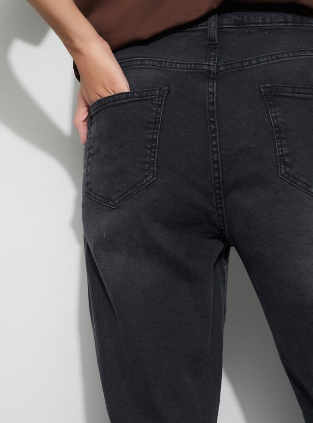 FAME FOREVER Washed Straight Fit Jeans