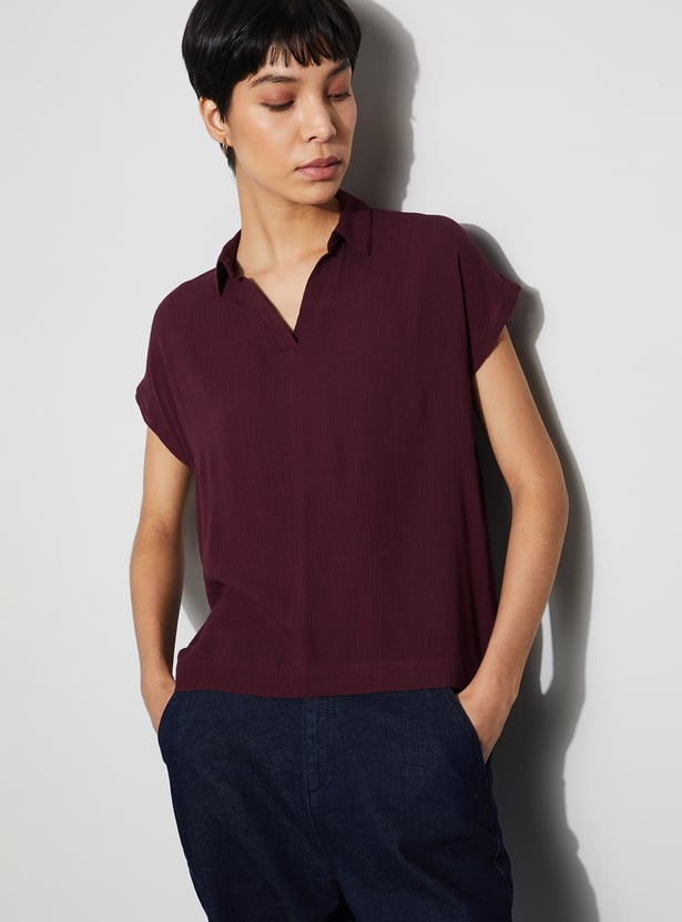 FAME FOREVER Textured Top