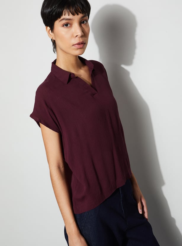 FAME FOREVER Textured Top