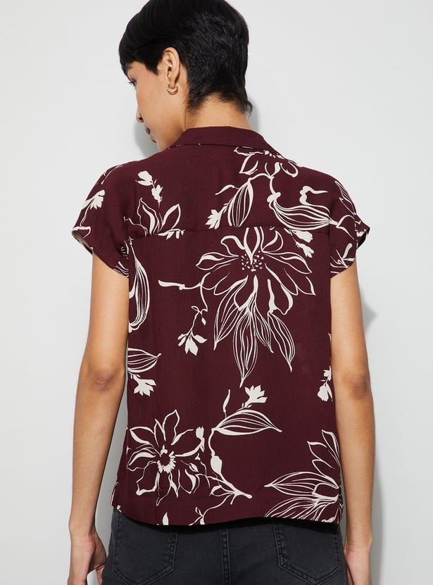 FAME FOREVER Floral Print Top
