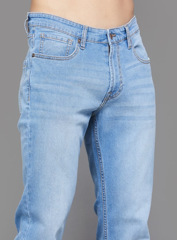 PEPE JEANS Washed Mid-Rise Jeans