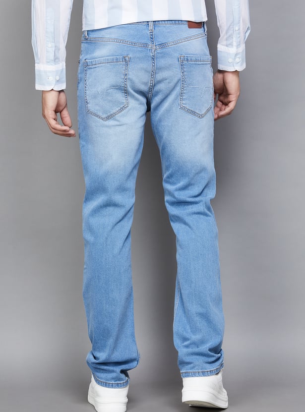 PEPE JEANS Washed Mid-Rise Jeans