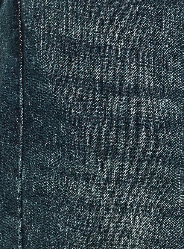 PEPE JEANS Washed Mid-Rise Regular Straight Jeans