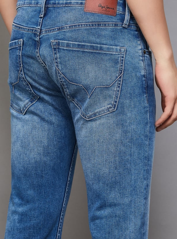 PEPE JEANS Light Washed Slim Straight Jeans