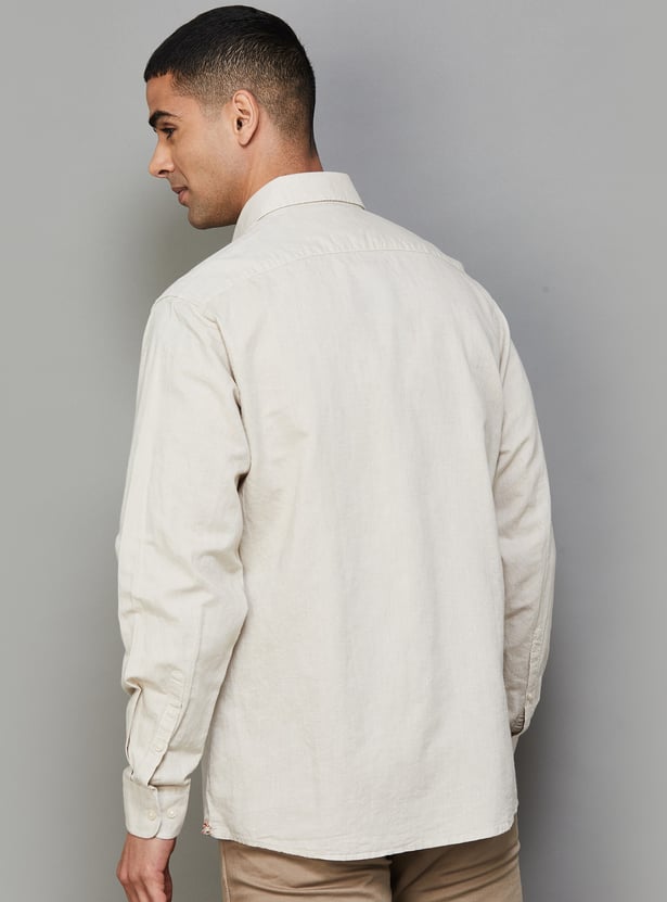 LP SPORT Solid Slim Fit Shirt