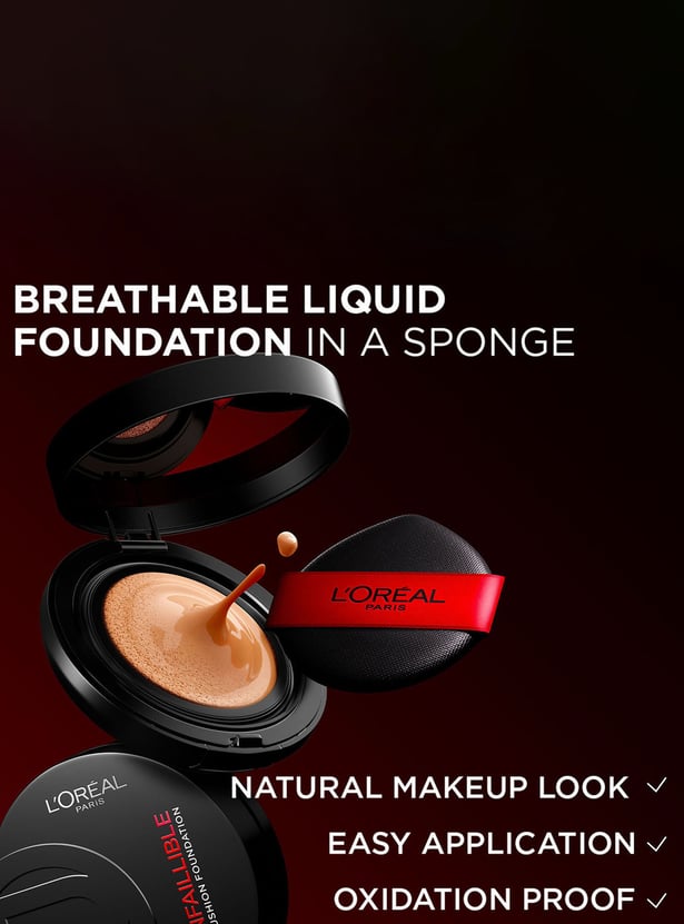L'Oreal Infallible Cushion Foundation 24Hr Full Coverage Glass-skin finish-N250-11g