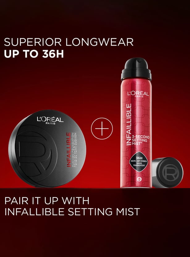 L'Oreal Infallible Cushion Foundation 24Hr Full Coverage Glass-skin finish-N250-11g