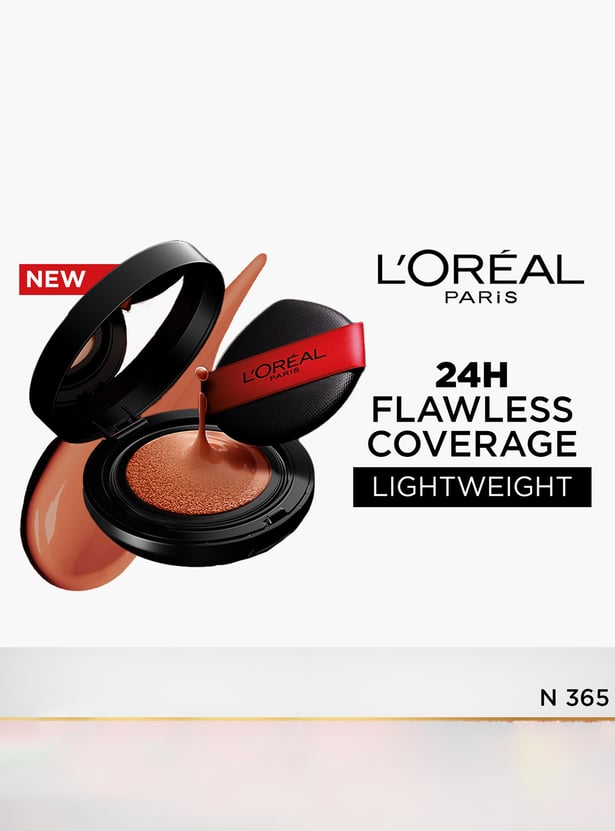 L'Oreal Infallible Cushion Foundation 24Hr Full Coverage Glass-skin finish-N365-11g