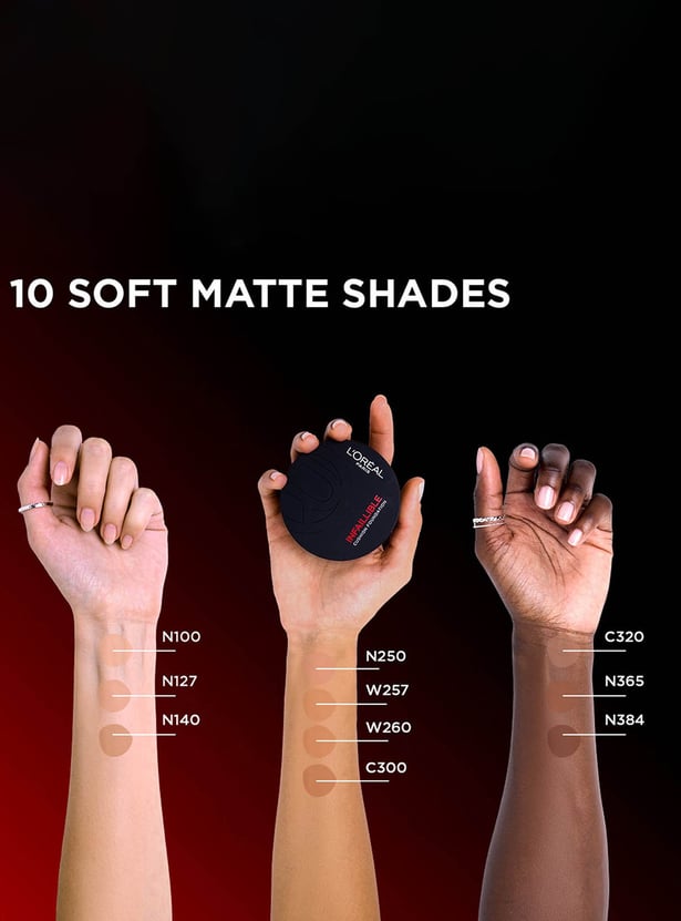 L'Oreal Infallible Cushion Foundation 24Hr Full Coverage Glass-skin finish-N365-11g
