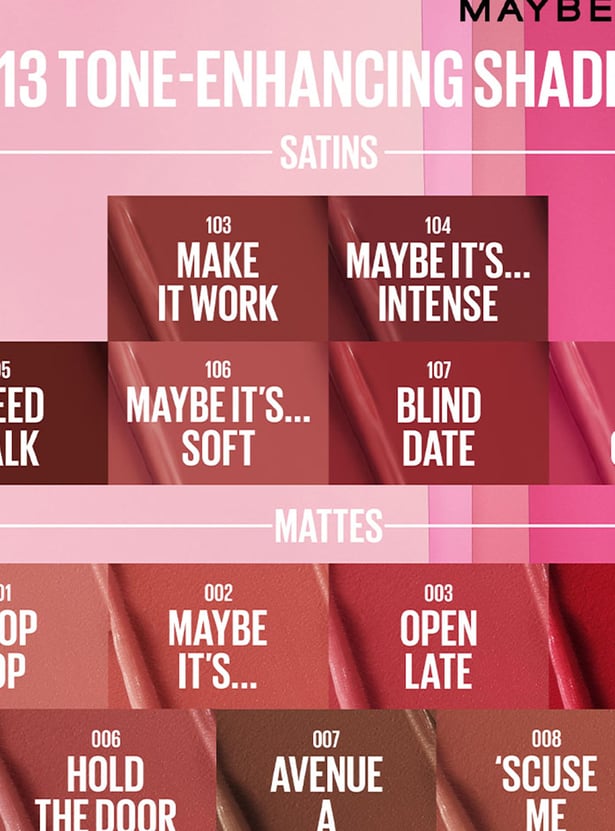 Maybelline Serum Matte Lipstick 8Hr Hydration - 007 Avenue A 4.2g